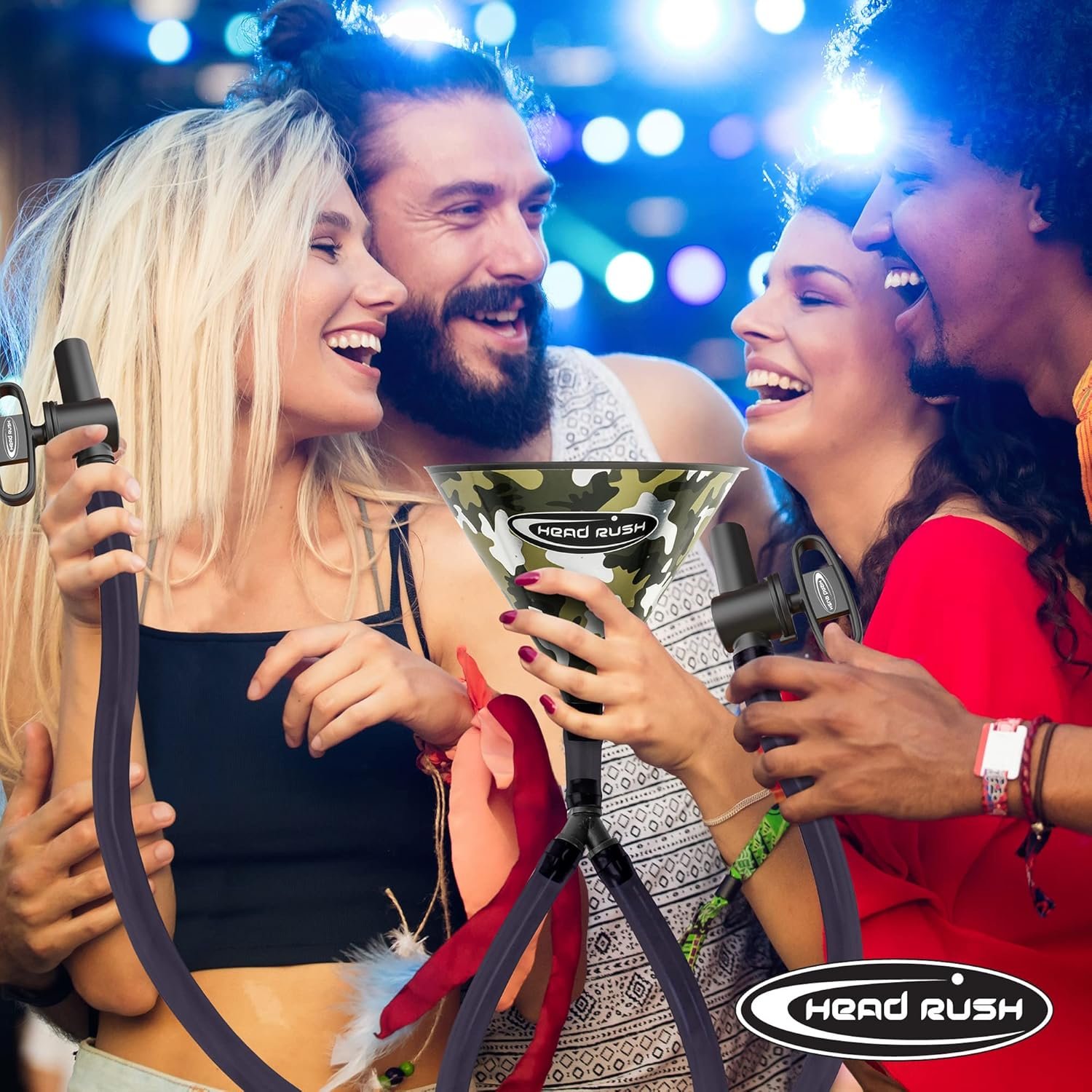 Head Rush Double Header 2 x 22" w/Shut Off Valves Asst. Styles Party Series