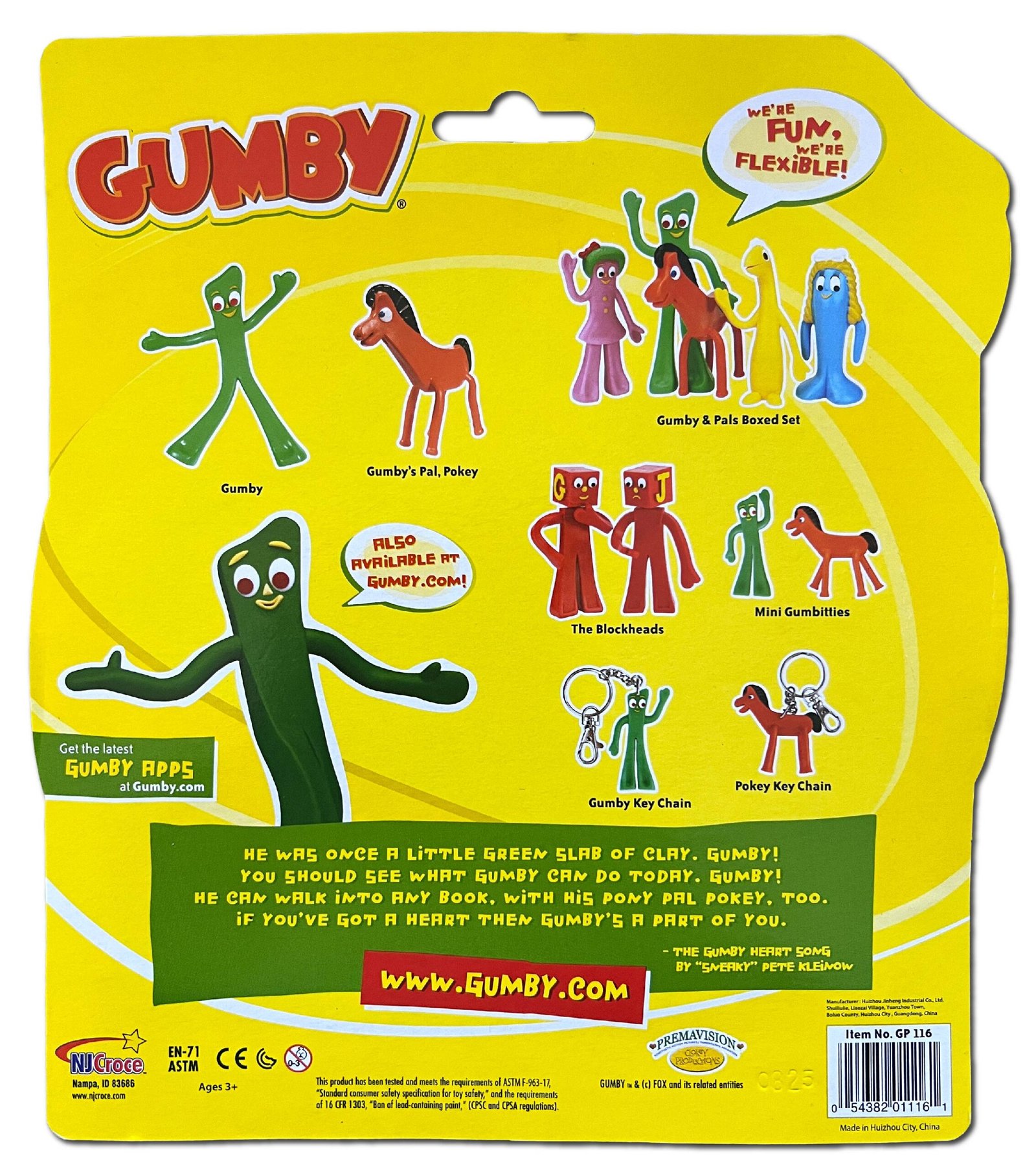 Bendable Gumby & Pokey Figures 2 Pack Large 6"