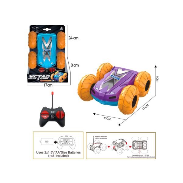 Xstar R/C Double Sided Stunt Car 6.75"