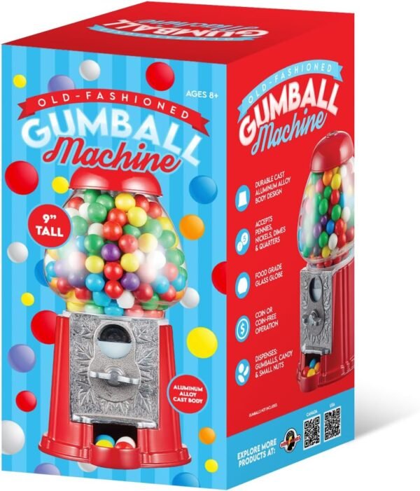 Gumball Dispenser Machine Metal 9”