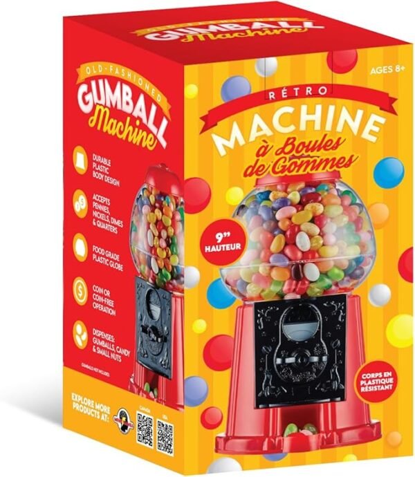 Gumball Dispenser Machine Plastic 9”