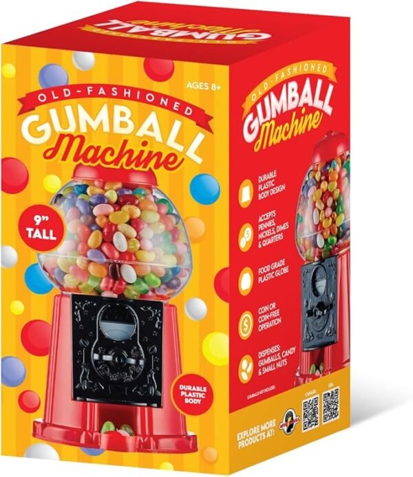 Gumball Dispenser Machine Plastic 9”