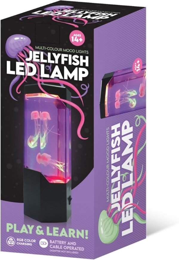 Jellyfish RGB LED Lamp 9" Tall  Battery Operated