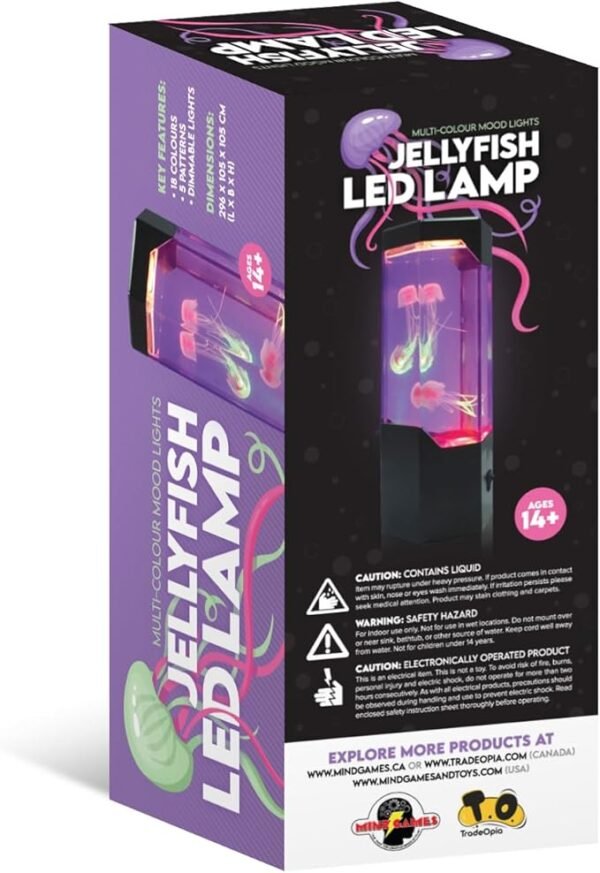 Jellyfish RGB LED Lamp 9" Tall  Battery Operated