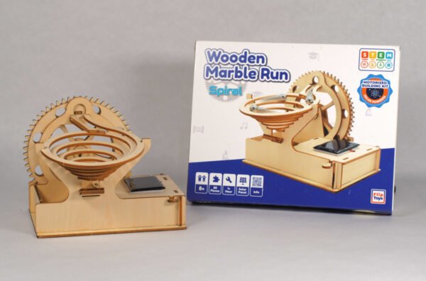 Wooden Spiral Marble Run Construction Set 28pc.