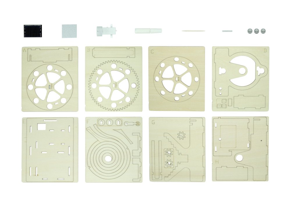 Wooden Spiral Marble Run Construction Set 28pc.