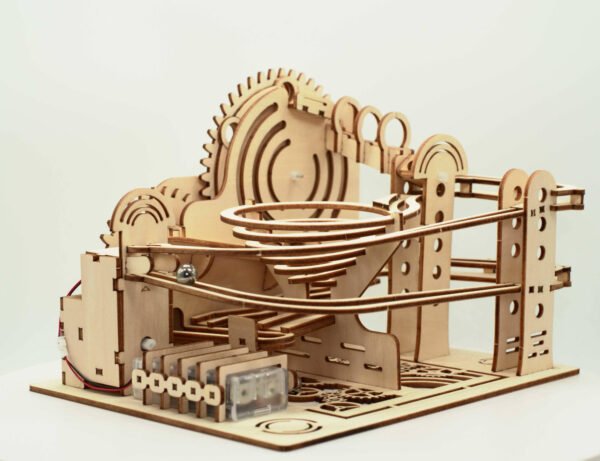 Wooden Vortex Marble Run  Construction Set 109pc.
