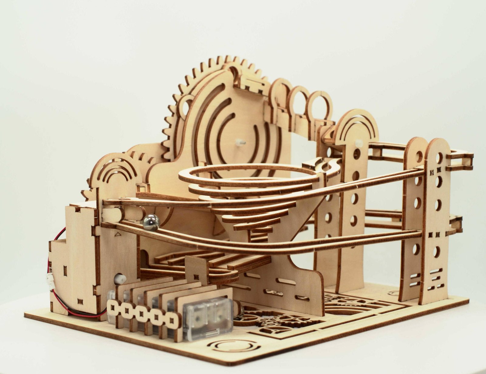 Wooden Vortex Marble Run  Construction Set 109pc.