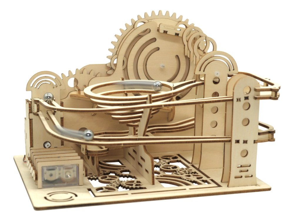 Wooden Vortex Marble Run  Construction Set 109pc.