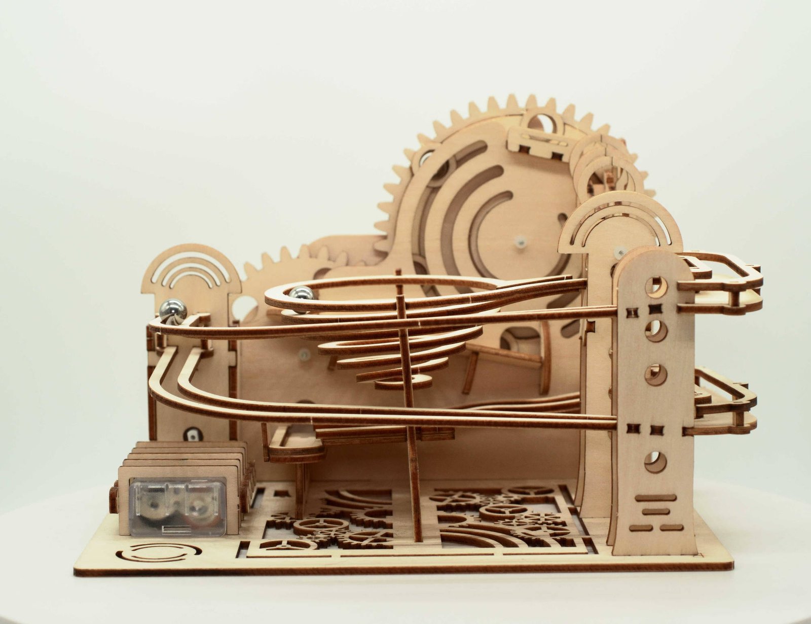 Wooden Vortex Marble Run  Construction Set 109pc.