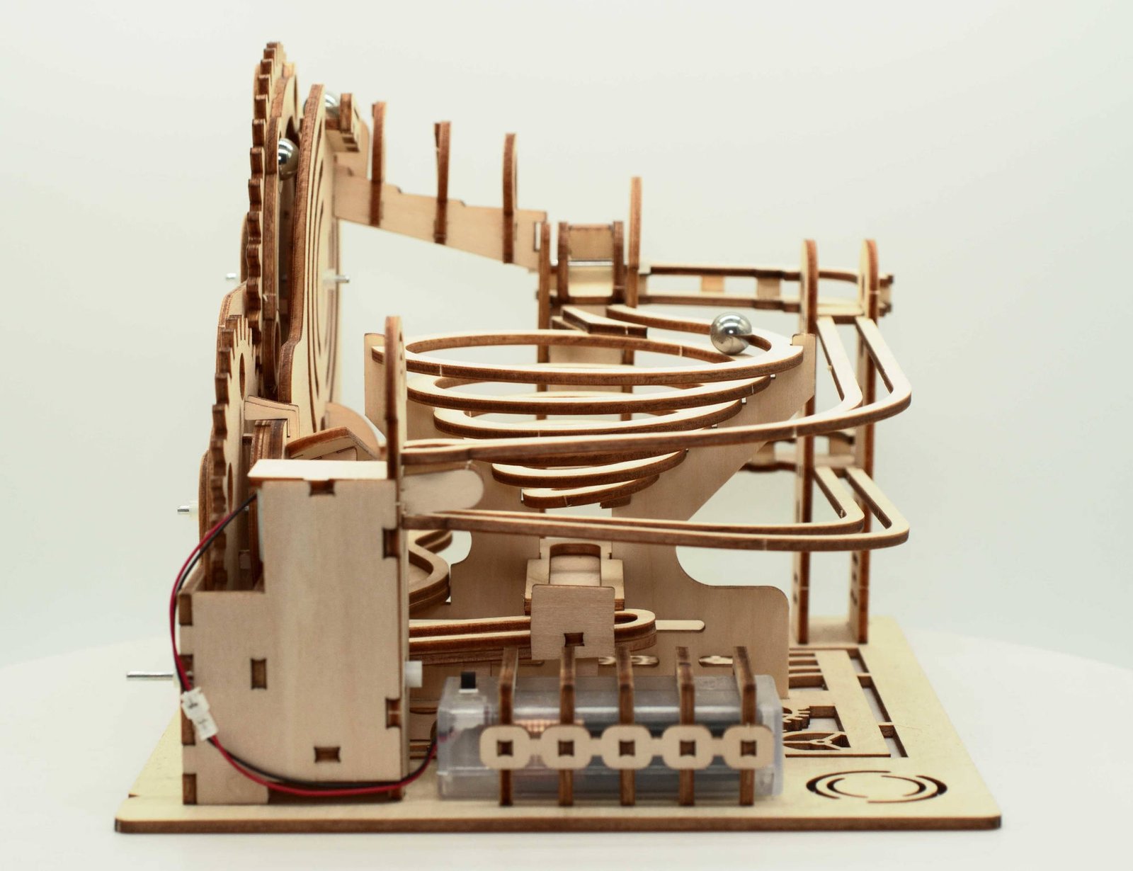 Wooden Vortex Marble Run  Construction Set 109pc.