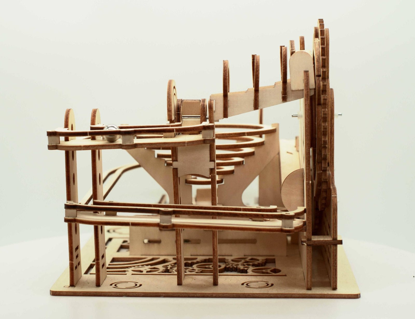 Wooden Vortex Marble Run  Construction Set 109pc.