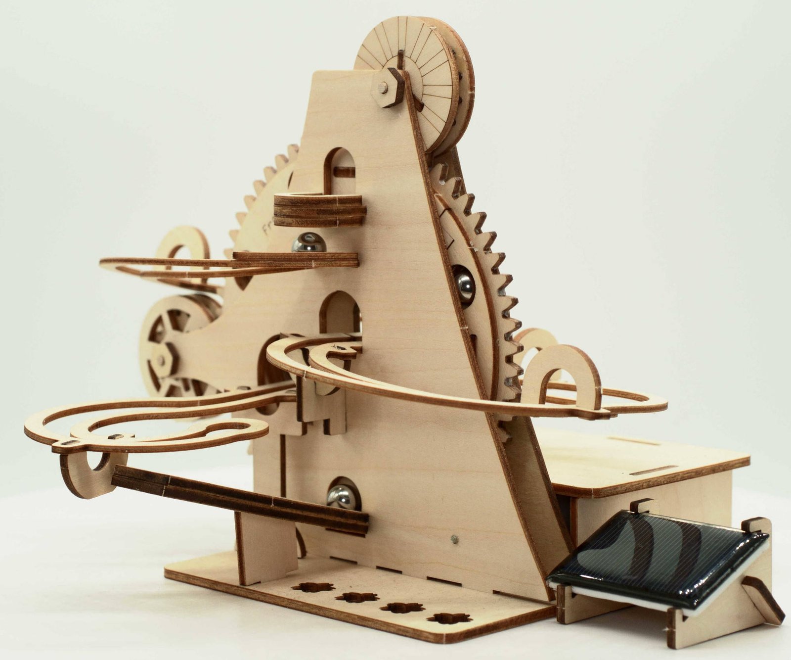 Wooden Coaster Marble Run  Construction Set 63pc.