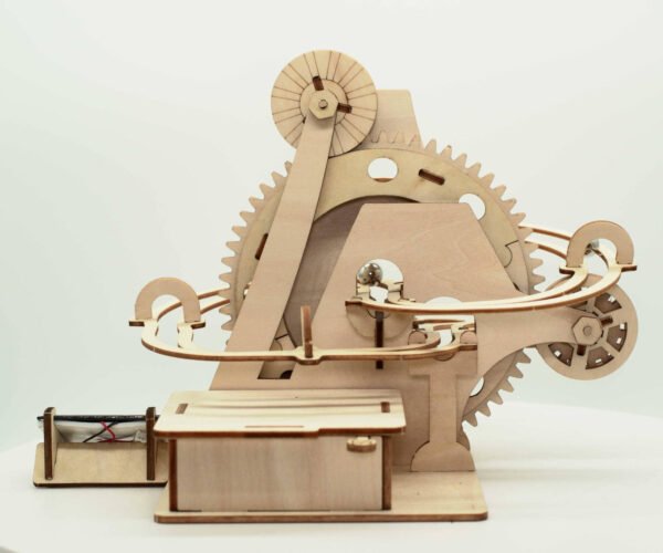 Wooden Coaster Marble Run  Construction Set 63pc.