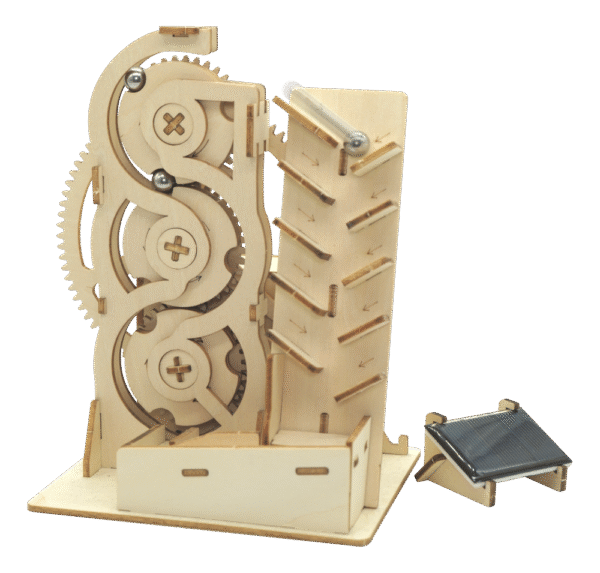 Wooden Zig Zag Marble Run  Construction Set 68pc.