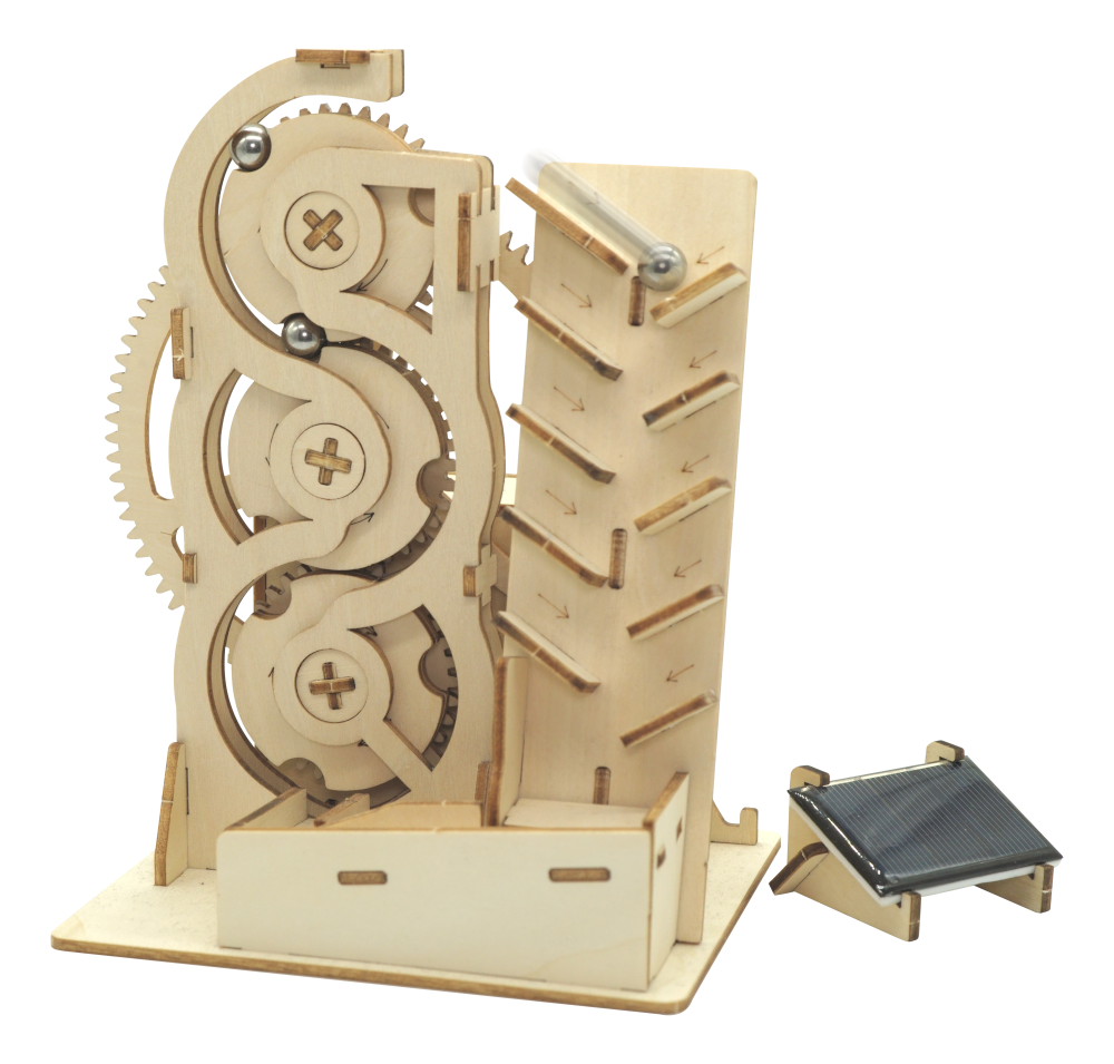 Wooden Zig Zag Marble Run  Construction Set 68pc.