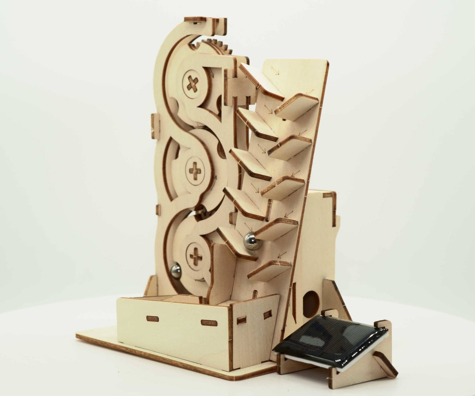Wooden Zig Zag Marble Run  Construction Set 68pc.