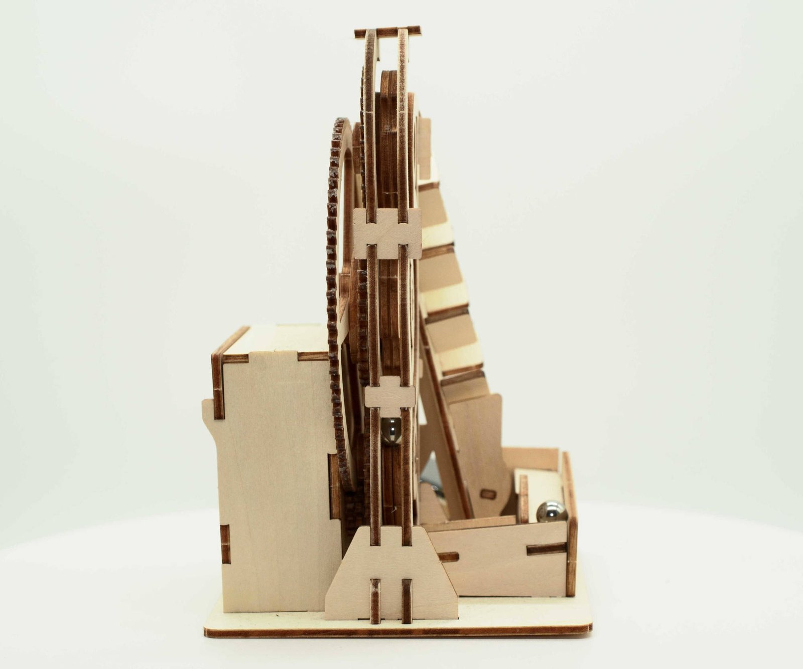 Wooden Zig Zag Marble Run  Construction Set 68pc.