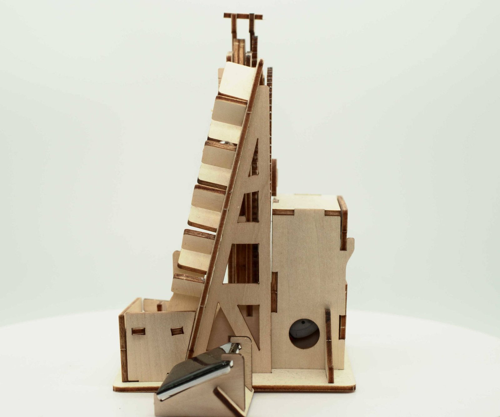Wooden Zig Zag Marble Run  Construction Set 68pc.