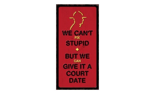 RCMP Court Date 3D Metal Sign - 16*8 in