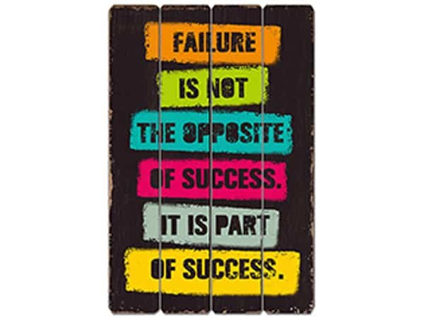 Failure & Success Vintage Wooden Sign - 24*16 in - Jetzam