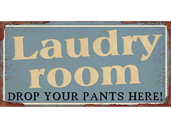 Laundry Room Vintage Metal Sign - 16*8 in - Jetzam