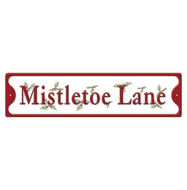 Mistletoe Lane Embossed Street Sign