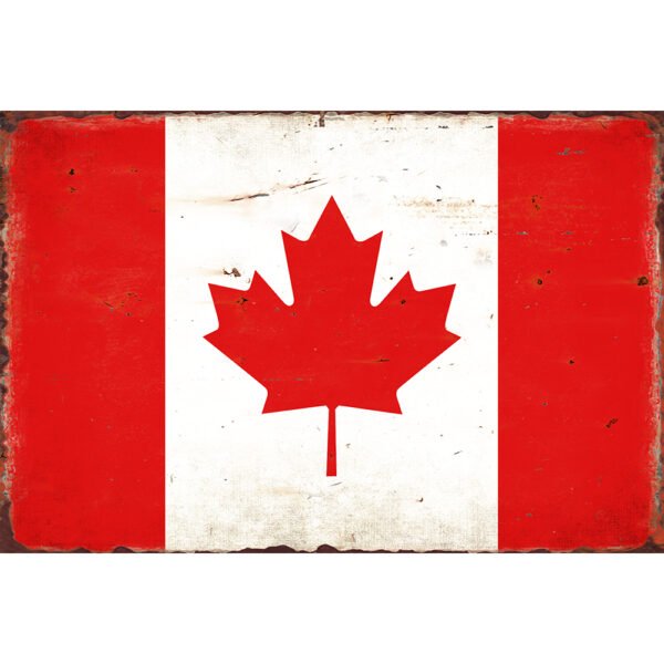 Canadian Flag 3D Metal Plaque 36*24 in