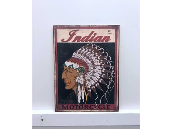 Indian Motorcycle Vintage Wooden Sign - 16*12 in - Jetzam