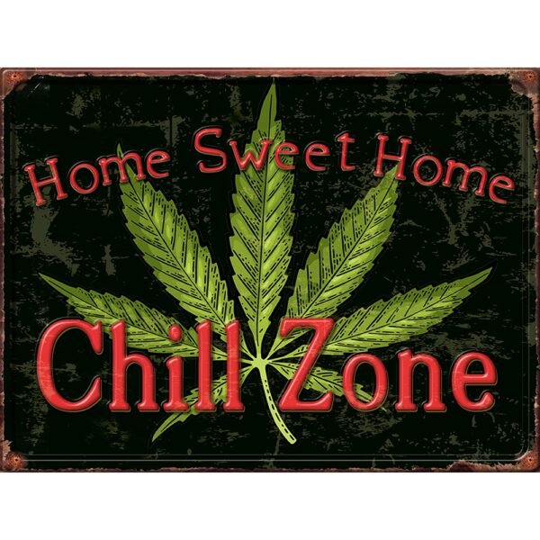 Home Sweet Home Chill Zone 3D Metal Sign - 16*12 in