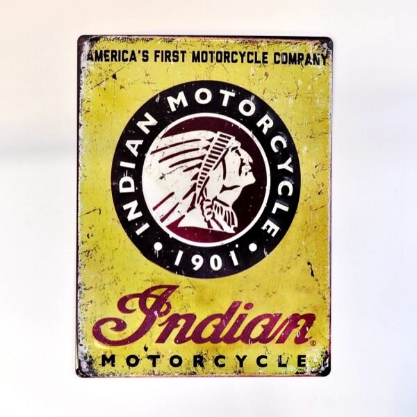 Indian Motorcycle logo 3D Metal Sign - 16*12 in