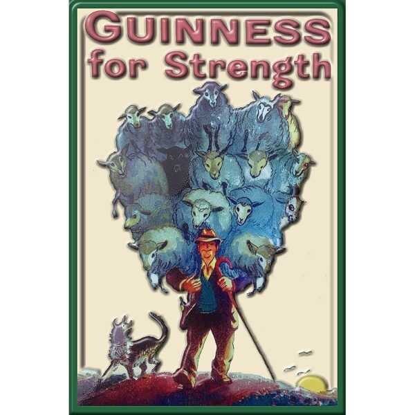 Guinness for Strength 3D Metal Sign - 12*8 in