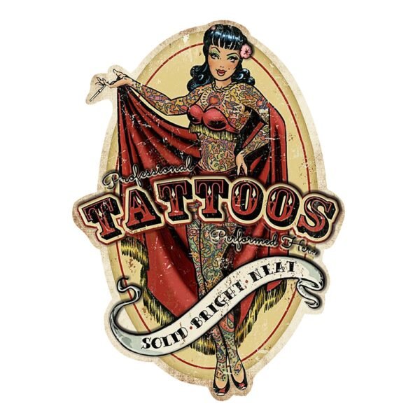 Tattoo Solid Bright Neat 3D Metal Sign - 22*16 in