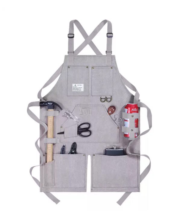 Heavy Duty Utility Apron Water Resistant - Grey