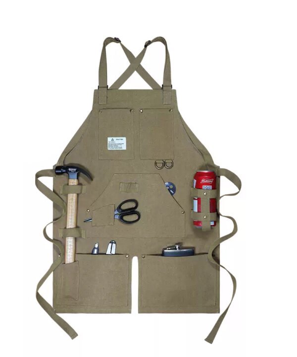 Heavy Duty Utility Apron Water Resistant - Military Green