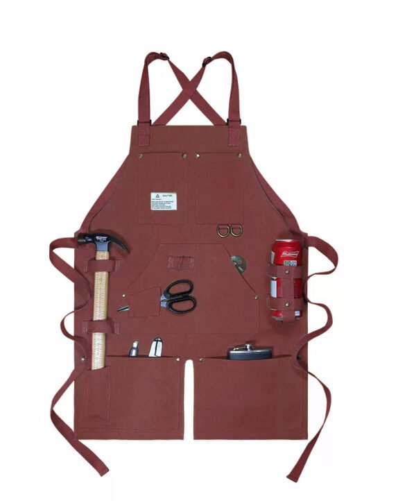 Heavy Duty Utility Apron Water Resistant - Burgundy