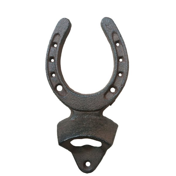 Horseshoe Cast Iron Bottle  Opener - 6x3x1 in