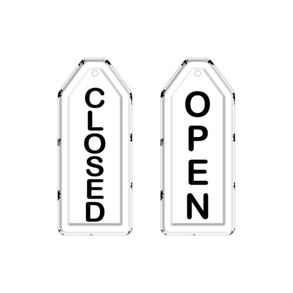 Open & Closed Dual Sided Metal Sign