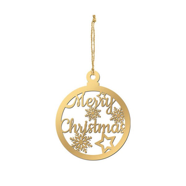 Gold Merry Christmas Die Cut Ornament