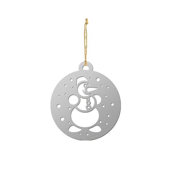 Silver Snowman Die Cut Ornament