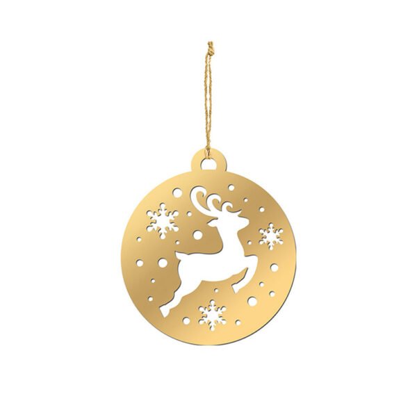 Gold Rudolph Die Cut Ornament