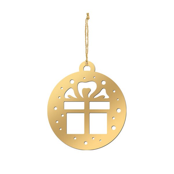 Gold Gift Box Die Cut Ornament