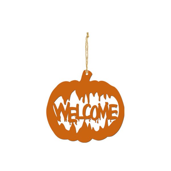 Orange Halloween Welcome Die Cut Ornament