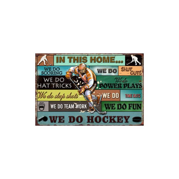 Hockey Family  Framed Metal Sign